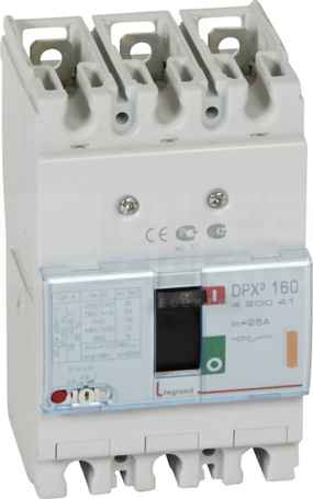 DPX3-160 3P 25A 25kA Wyłącznik mocy z wyzwalaczem termomagnetycznym