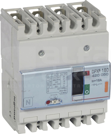 DPX3-160 4P 16A 25kA Wyłącznik mocy z wyzwalaczem termomagnetycznym