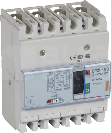DPX3-160 4P 160A 25kA Wyłącznik mocy z wyzwalaczem termomagnetycznym