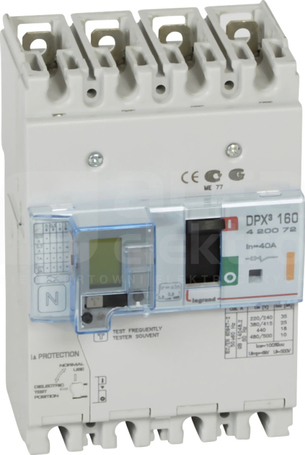 DPX3-160 4P 40A 25kA Wyłącznik mocy z wyzwalaczem termomagnet+zabezp