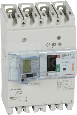 DPX3-160 4P 100A 25kA Wyłącznik mocy z wyzwalaczem termomagnet+zabezp