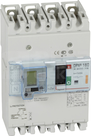 DPX3-160 4P 125A 25kA Wyłącznik mocy z wyzwalaczem termomagnet+zabezp