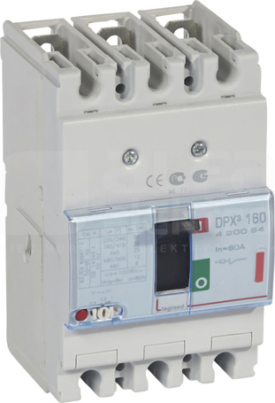 DPX3-160 3P 80A 36kA Wyłącznik mocy z wyzwalaczem termomagnetycznym