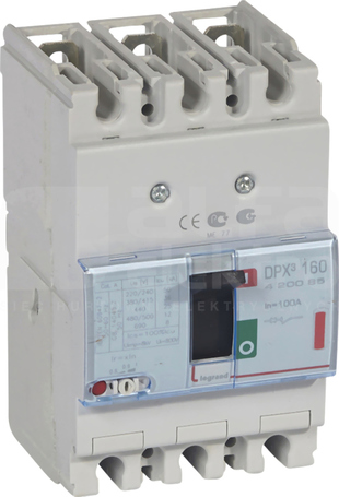 DPX3-160 3P 100A 36kA Wyłącznik mocy z wyzwalaczem termomagnetycznym