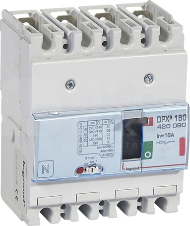 DPX3-160 4P 16A 36kA Wyłącznik mocy z wyzwalaczem termomagnetycznym
