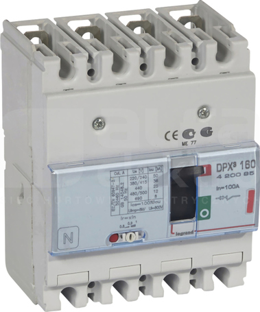 DPX3-160 4P 100A 36kA Wyłącznik mocy z wyzwalaczem termomagnetycznym