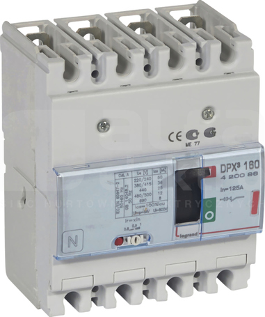 DPX3-160 4P 125A 36kA Wyłącznik mocy z wyzwalaczem termomagnetycznym