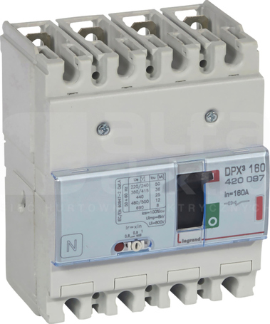 DPX3-160 4P 160A 36kA Wyłącznik mocy z wyzwalaczem termomagnetycznym