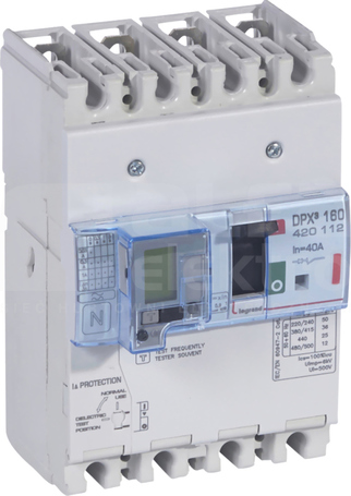 DPX3-160 4P 40A 36kA Wyłącznik mocy z wyzwalaczem termomagnet+zabezp