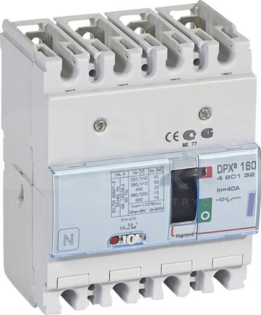 DPX3-160 4P 40A 50kA Wyłącznik mocy z wyzwalaczem termomagnetycznym