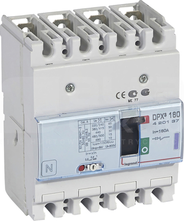 DPX3-160 4P 150A 50kA Wyłącznik mocy z wyzwalaczem termomagnetycznym