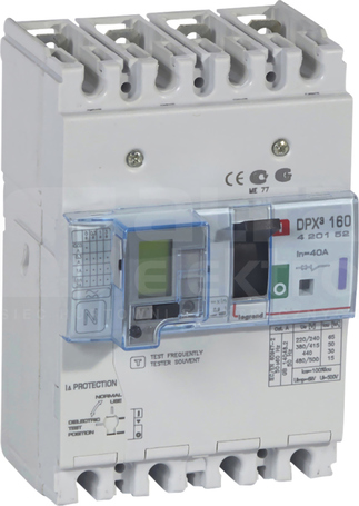 DPX3-160 4P 40A 50kA Wyłącznik mocy z wyzwalaczem termomagnet+zabezp