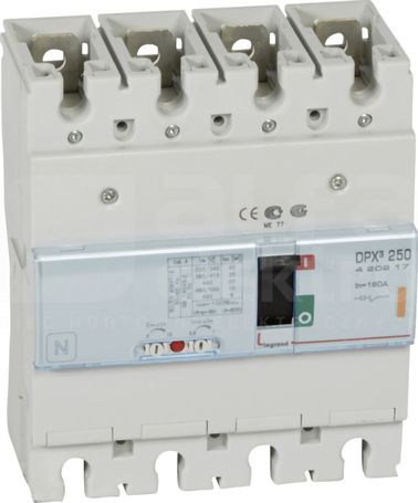 DPX3-250 4P 160A 25kA Wyłącznik mocy z wyzwalaczem termomagnetycznym