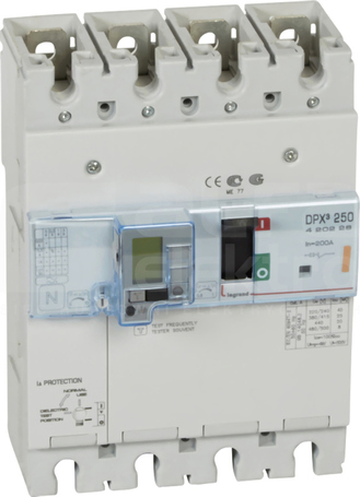 DPX3-250 4P 200A 25kA Wyłącznik mocy z wyzwalaczem termomagnet+zabezp