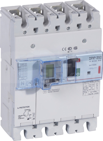 DPX3-250 4P 100A 36kA Wyłącznik mocy z wyzwalaczem termomagnet+zabezp