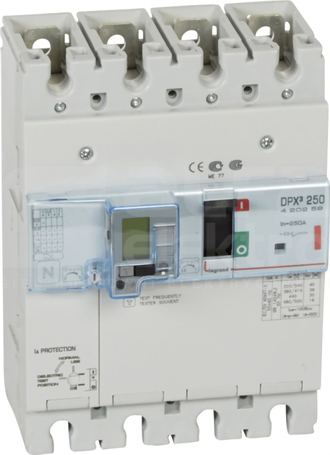 DPX3-250 4P 250A 36kA Wyłącznik mocy z wyzwalaczem termomagnet+zabezp
