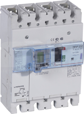 DPX3-250 4P 100A 50kA Wyłącznik mocy z wyzwalaczem termomagnet+zabezp