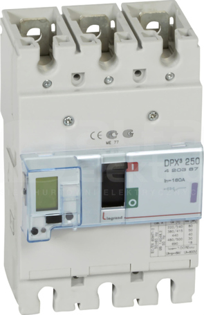 DPX3-250 3P 160A 50kA Wyłącznik mocy z wyzwalaczem elektronicznym