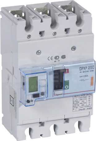 DPX3-250 3P 100A 25kA Wyłącznik mocy z wyzwalaczem elektron+pomiar