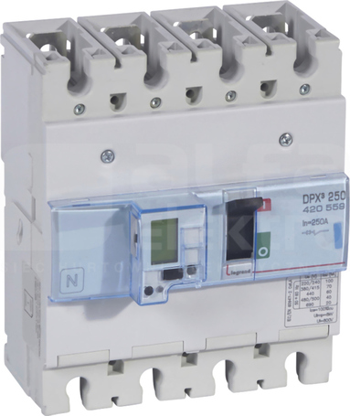 DPX3-250 4P 250A 50kA Wyłącznik mocy z wyzwalaczem elektronicznym