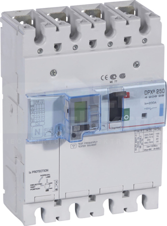 DPX3-250 4P 200A 70kA Wyłącznik mocy z wyzwalaczem termomagnet+zabezp