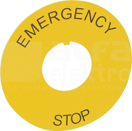 OSMOZ EMERG.STOP 60mm Etykieta opisu