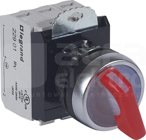 OSMOZ 1NC+1NO 24VAC/DC czerwony Manetka podświetlana