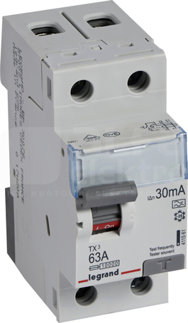 P-302 63A/30mA A TX3 2P Wyłącznik różnicowoprądowy