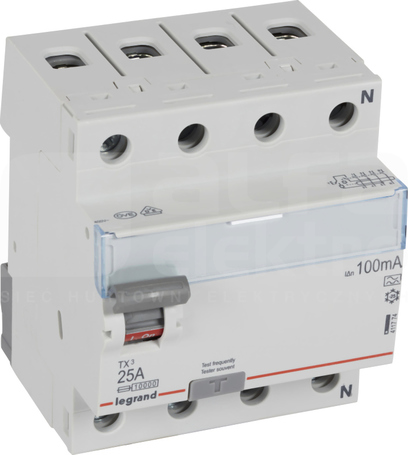 P-304 25A/100mA A TX3 4P Wyłącznik różnicowoprądowy