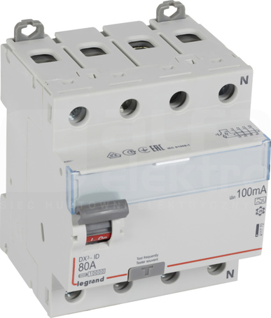 P-304 80A/100mA A DX3 4P Wyłącznik różnicowoprądowy