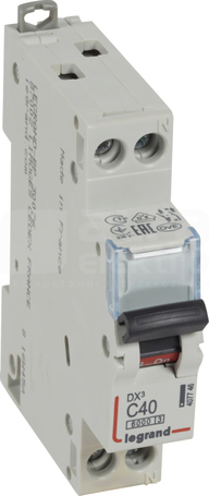 DX3 1P+N C40A 6kA Wyłącznik nadprądowy