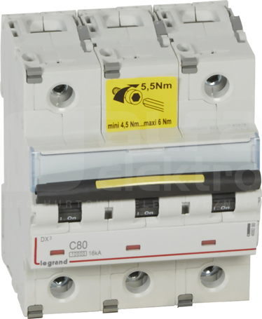 DX3 3P C80A 10/16kA Wyłącznik nadprądowy