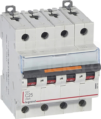 DX3 4P C25A 25kA Wyłącznik nadprądowy