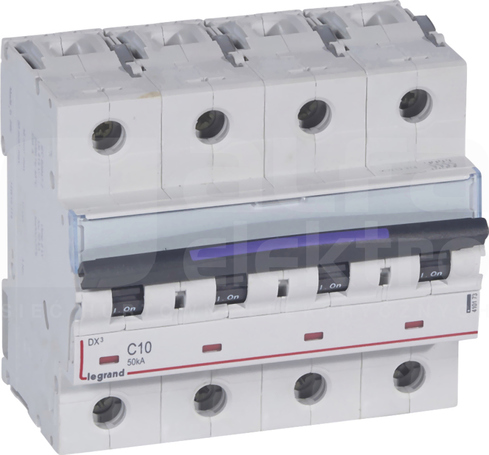 DX3 4P C10A 50kA Wyłącznik nadprądowy