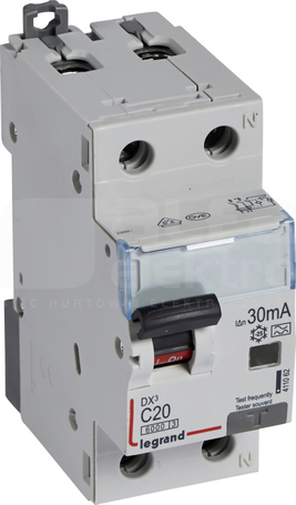 P-312 C20A 30mA typA 2P DX3 Wyłącznik różnicowo-nadprądowy