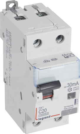 P-312 C20A 30mA typA 2P 10kA DX3 Wyłącznik różnicowo-nadprądowy