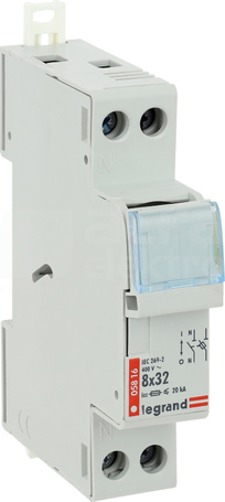 RB316 1P+N 8,5x31,5 400V Podstawa do wkładek cylindrycznych