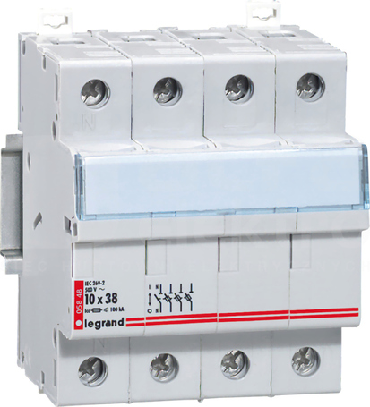 RB348 3P+N 10x38 500V Podstawa do wkładek cylindrycznych