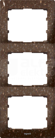 SISTENA/L corian cocoa brown Ramka potrójna pionowa