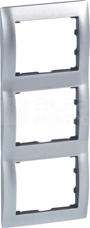 SISTENA/L metal aluminium Ramka potrójna pionowa