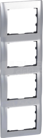 SISTENA/L metal aluminium Ramka poczwórna pionowa