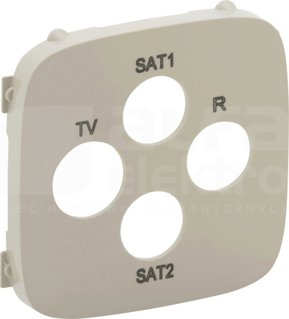 VALENA ALLURE kremowy Plakietka gniazda TV-RD-SAT-SAT