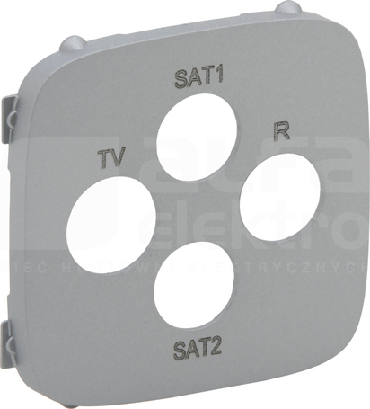 VALENA ALLURE aluminium Plakietka gniazda TV-RD-SAT-SAT