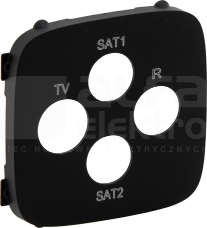 VALENA ALLURE czarny Plakietka gniazda TV-RD-SAT-SAT