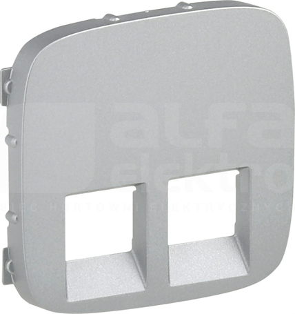 VALENA LIFE 2xRJ11 aluminium Plakietka gniazda telefonicznego
