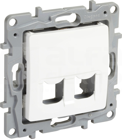 NILOE 2xRJ45 KEYSTON biały Adapter