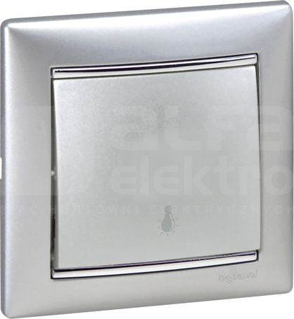 VALENA aluminium Przycisk jednobiegunowy lampa
