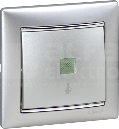 VALENA aluminium Przycisk jednobiegunowy lampa
