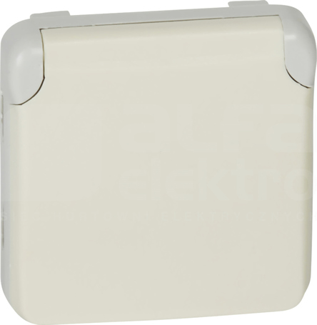 PLEXO55 2P+Z SCHUKO IP55 biały/ecru Mechanizm gniazda z przesłonami styków