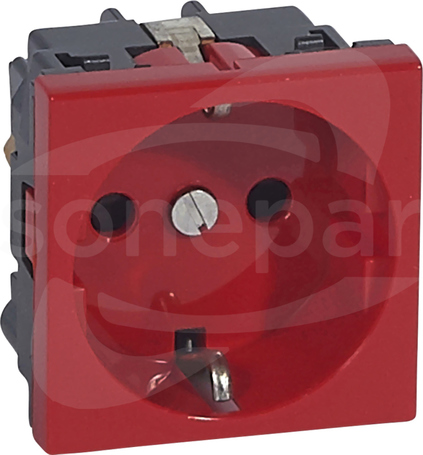 M45 2P+Z SCHUKO czerwone Gniazdo
